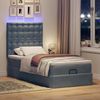 vidaXL Ottoman-Bett mit Matratzen & LEDs Dunkelgrau 80x200 cm Samt 3314427 Bild 3