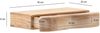 FineBuy Wandregal Akazie Massivholz mit Schublade - Design Regal für die Wand - Holz Wandboard mit Stauraum - Schwebendes Hängeregal aus Echtholz Bild 3
