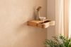 FineBuy Wandregal Akazie Massivholz mit Schublade - Design Regal für die Wand - Holz Wandboard mit Stauraum - Schwebendes Hängeregal aus Echtholz Bild 4