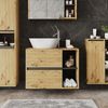 Waschbeckenunterschrank Viola Artisan/Grau 80 x 60 cm mit 2 Schubladen Vicco Bild 3