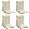 vidaXL Niedriglehner-Auflagen 4 Stk. Creme Oxford-Gewebe 377678 Bild 3