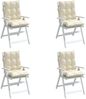 vidaXL Niedriglehner-Auflagen 4 Stk. Creme Oxford-Gewebe 377678 Bild 4