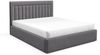 MEBLINI Polsterbett 160x200 mit Lattenrost ohne Matratze – BELORDI – Grau Samt – Doppelbett mit Bettkasten - Stauraumbett - Kopfteil Bett mit Stauraum Bild 2