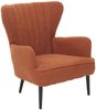 Lounge-Sessel HWC-K37, Cocktail-/Ohrensessel Polsterstuhl Retro Vintage Stoff Bouclé (600g/m²) Öko-Tex ~ terrakotta Bild 5