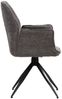 2 Stühle Esszimmer Küchenstühle Chenille Wolle Grau Drehstühle Esszimmerstühle Drehbar Esszimmerstuhl mit Armlehne Dreh Sessel Modern Bild 5