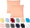 Livessa 2er Set Kissenbezug 40x40 aus%100 Baumwolle Jersey Stoff - Verdeckter Reißverschluss, Kopfkissenbezug 40x40 cm, Kissenhülle, Ultra weich und atmungsaktiv, Oeko-Tex Zertifiziert Bild 5