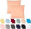 Livessa 2er Set Kissenbezug 40x40 aus%100 Baumwolle Jersey Stoff - Verdeckter Reißverschluss, Kopfkissenbezug 40x40 cm, Kissenhülle, Ultra weich und atmungsaktiv, Oeko-Tex Zertifiziert Bild 4