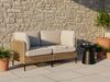 Gartensofa 2-Sitzer OMEGANA Polyrattan Hellbeige Bild 3