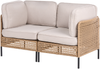 Gartensofa 2-Sitzer OMEGANA Polyrattan Hellbeige Bild 4