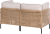 Gartensofa 2-Sitzer OMEGANA Polyrattan Hellbeige Bild 5