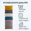 MOON Heimtextilien Kissenhülle 2er Pack Kissenbezug versch. Größen Polyester Reißverschluss Moon, Leinen-Optik Bild 2