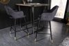 Design Barhocker FRANCE grau Ziersteppung Armlehnen Retro Bild 3