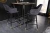 Design Barhocker FRANCE grau Ziersteppung Armlehnen Retro Bild 3