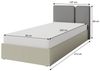 Beautysofa Jugendbett LICO mit Bettkasten, zwei Größen 90x200 oder 120x200, mit gepolstertem Kopfteil Bild 2