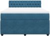 vidaXL Boxspringbett mit Matratze Blau 140x190 cm Samt 3287744 Bild 3