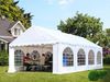 Festzelt Partyzelt 4x8 m PREMIUM, hochwertige PVC Plane 750 N mit grünem Dach 100% wasserdicht mit Bodenrahmen Bild 2