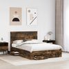vidaXL Bettrahmen Geräucherte Eiche 140 x 190 cm Holzwerkstoff 3411309 Bild 3