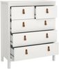 Dmora Kommode Nicholas, Mehrzweckkommode, Schlafzimmerkommode, Schrank mit Schubladen, 82x38 h99 cm, Weiß Bild 4