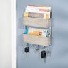 Schlüsselbrett Ablage grau Holz Schlüsselboard Briefablage Wandorganizer mDesign Bild 3