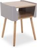 Nachttisch Birte / 300.001737, Echtholz, Holzwerkstoff, Stahl, Beige, Holzfarben, 40 x 55 x 40 cm Bild 1