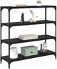 vidaXL Bücherregal Schwarz Eichen-Optik 100 x 33 x 100 cm 881119 Bild 3