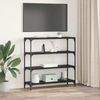 vidaXL Bücherregal Schwarz Eichen-Optik 100 x 33 x 100 cm 881119 Bild 4