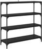 vidaXL Bücherregal Schwarz Eichen-Optik 100 x 33 x 100 cm 881119 Bild 2