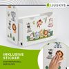Juskys Kinder Bücherregal mit 3 Fächern & Spielzeugkiste, Weiß, 63 x 30 x 70 cm (BxTxH) Bild 5