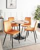 Esszimmerstuhl 4er Set KALISPELL Samtstoff Orange Bild 3