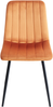 Esszimmerstuhl 4er Set KALISPELL Samtstoff Orange Bild 5