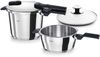 Fissler Schnellkochtopf Vitaquick®, Edelstahl 18/10 (Set, 4-tlg, 1 Schnellkochtopf 6 L, 1 Schnellbratpfanne 3,5 L, 1 Metalldeckel), Made in Germany Bild 4