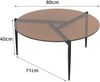 Runder Glas Couchtisch Gold Nordisch Minimalistisch modern 80x80x40 cm Bild 3