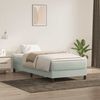 vidaXL Boxspringbett ohne Matratze Hellgrau 100x210 cm Samt 3315813 Bild 4