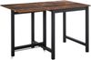 Klapptisch ausziehbar 118 x 70 x 76,5 cm, Industrial-Design, Holzoptik, Metallrahmen Bild 2