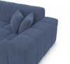 Couch Ibiza L Form in Samtstoff - Strukturstoff - blau Bild 5