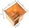 Karibu Sauna Sandra mit Dachkranz + 3,6kW Plug&Play BIO Kombi-Ofen externe Steuerung Bild 5
