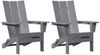 vidaXL Gartenstuhl 2 pcs Hellgrau 80,5 x 74,5 x 92 cm Polyethylen 3335821 Bild 2