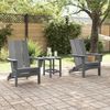vidaXL Gartenstuhl 2 pcs Hellgrau 80,5 x 74,5 x 92 cm Polyethylen 3335821 Bild 3