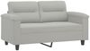vidaXL 3-tlg. Sofagarnitur mit Kissen Hellgrau Mikrofasergewebe 3202345 Bild 3
