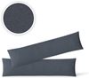 Jersey Kissenbezug, 2er Set, Baumwolle, Anthrazit, 40x145 cm Bild 2