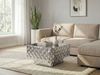 FINEBUY Couchtisch FB77628 Sofatisch 60cm Wohnzimmertisch Beistelltisch Hammerschlag (Quadratischer Tisch in gehämmerter Optik), Komplett aus robustem Metall gefertigt Bild 2