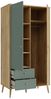 Kleiderschrank Winston / Whenua, Holzwerkstoff, Grün, Holzfarben, 95 x 186 x 52 cm Bild 4