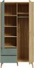 Kleiderschrank Winston / Whenua, Holzwerkstoff, Grün, Holzfarben, 95 x 186 x 52 cm Bild 3