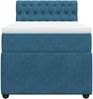 vidaXL Boxspringbett mit Matratze Blau 100x200 cm Samt 3287672 Bild 3