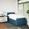 vidaXL Boxspringbett mit Matratze Blau 100x200 cm Samt 3287672 Bild 2