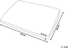 Beliani 'Muir' Kopfkissen niedrig, Memory Foam, Polyester weiß, 55x35 cm Bild 2