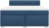 vidaXL Boxspringbett mit Matratze Blau 180x200 cm Stoff 3285980 Bild 4