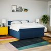 vidaXL Boxspringbett mit Matratze Blau 180x200 cm Stoff 3285980 Bild 3