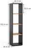 Raumteiler Ludus Anthrazit/Goldkraft Eiche 36.8 x 144.9 cm Vicco Bild 2