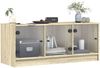 vidaXL TV-Schrank mit Glastüren Sonoma-Eiche 102x37x42 cm 836408 Bild 4